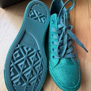 Converse Turquoise Glitter Sneakers